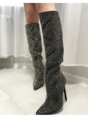 Сапоги с стразами