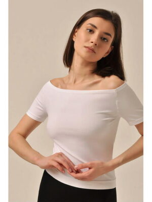 MY Футболка женская T-SHIRT OFF-SHOULDER (1/50) (белый)