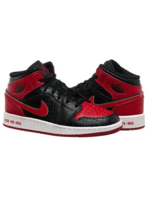 Кроссовки женские Jordan Air Jordan 1 Mid “Bred”(Gs) (DM9650-001)
